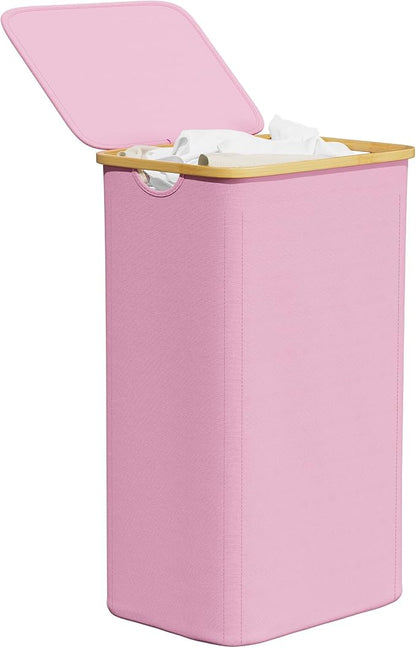 SpaceAid Laundry Hamper with Lid, 110L Large Tall Clothes Basket Bin with by SpaceAid