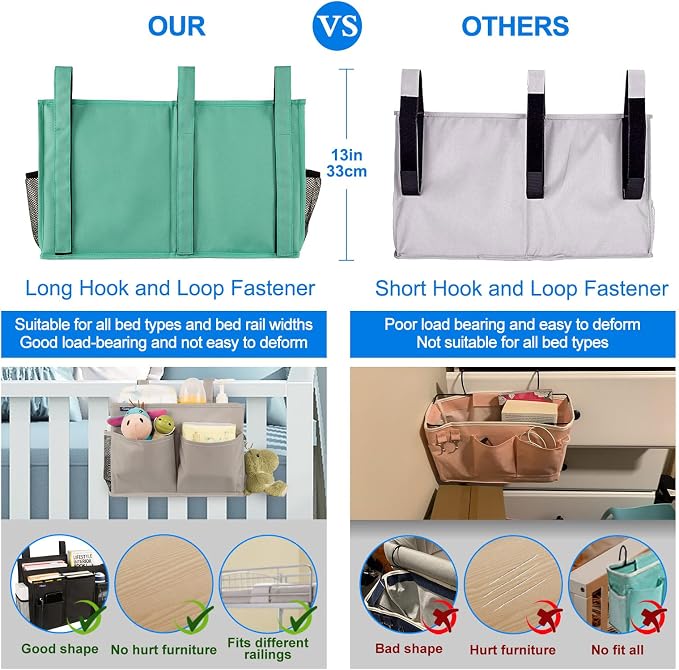 Surblue Caddy Hanging Organizer Bedside Storage Bag - Image 4