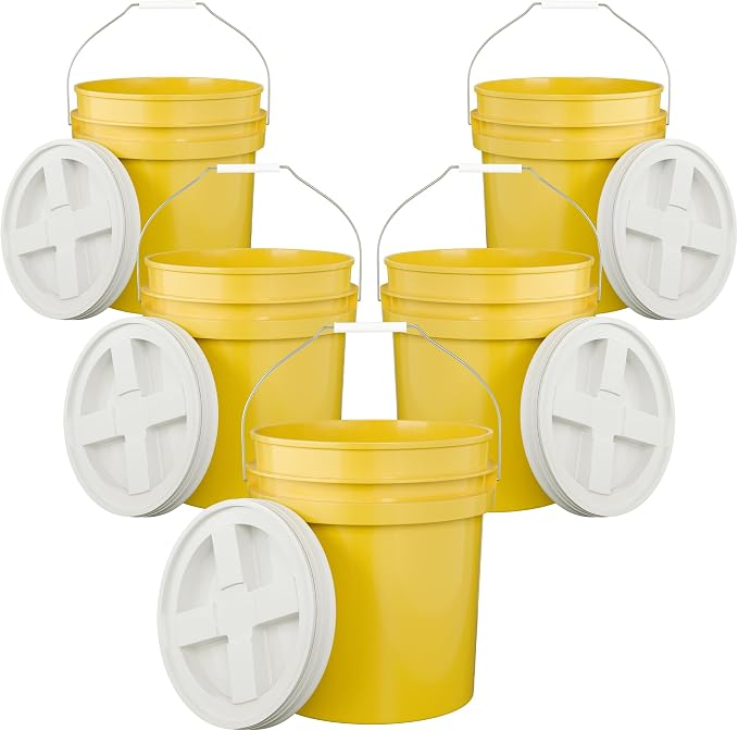 5-Gallon Yellow Bucket Pail by EconoHome