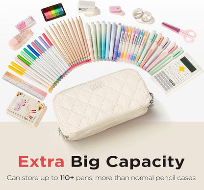 Sooez Large Pencil Case Pouch, Extra Big Pencil Bag - Image 3