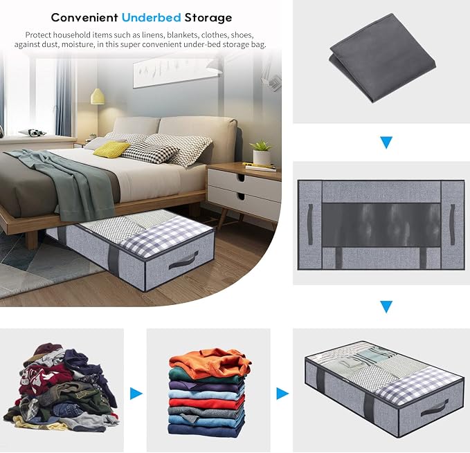 Onlyeasy Foldable Underbed Bags 2 Pack - Image 3