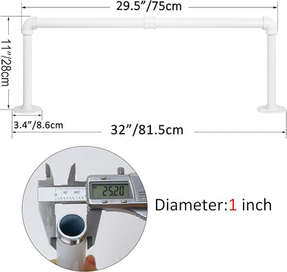 WEBI Clothing Rack Wall Mount, Heavy Duty Iron Garment Rack Bar, Retail Display - Image 3