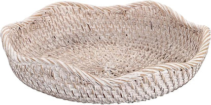 Hipiwe Decorative Key Tray Rattan Storage Bowl Food Serving Basket by Hipiwe