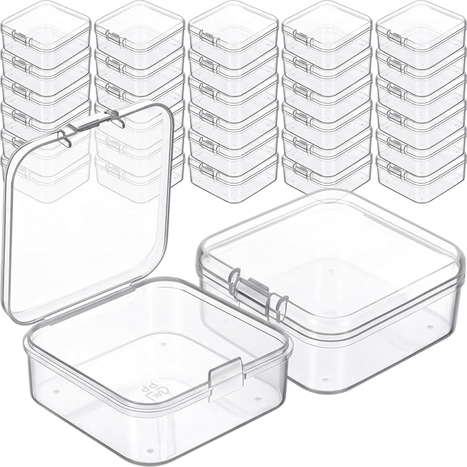 Jetec 30 Pieces Mini Plastic Clear Beads Storage Containers Box by Jetec