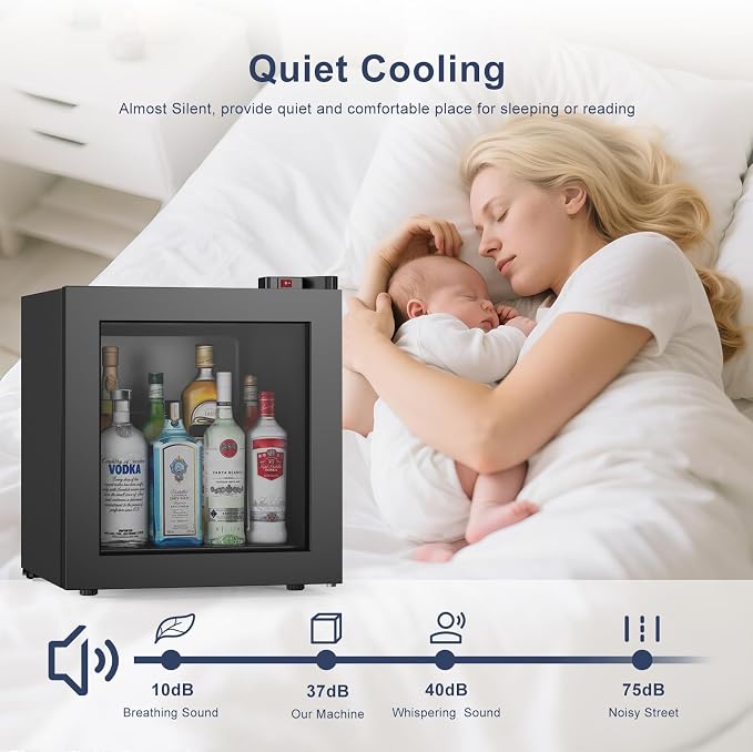 Northair Mini Freezer, 1.1 Cu Ft, -8°F to 14°F Glass Door Display, 2 Removable - Image 5