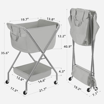 STORAGE MANIAC Collapsible Laundry Cart - Image 2