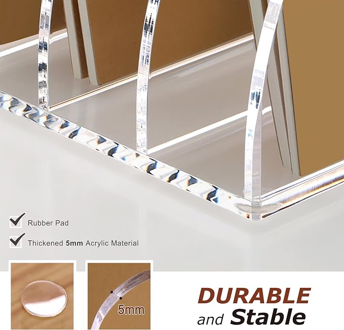 SANRUI Acrylic File Organizer, Compact Desk Organizer - Image 2