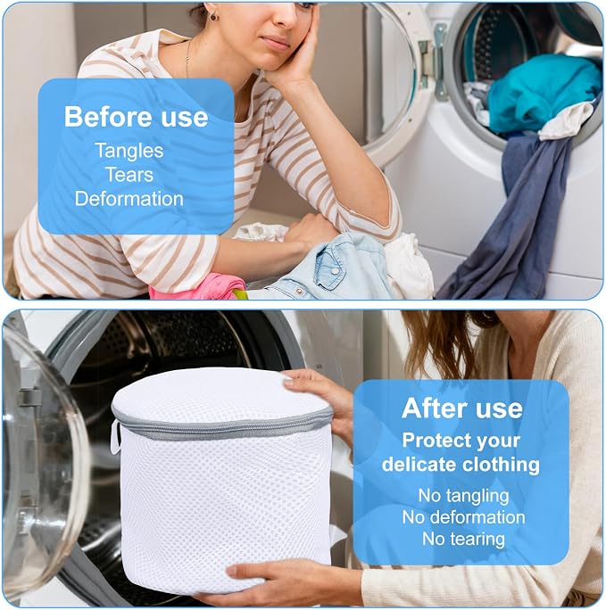 2pcs Underwear Bra Mesh Laundry Bag, 6.50x5.91in/16.5x15cm Durable Reusable - Image 5