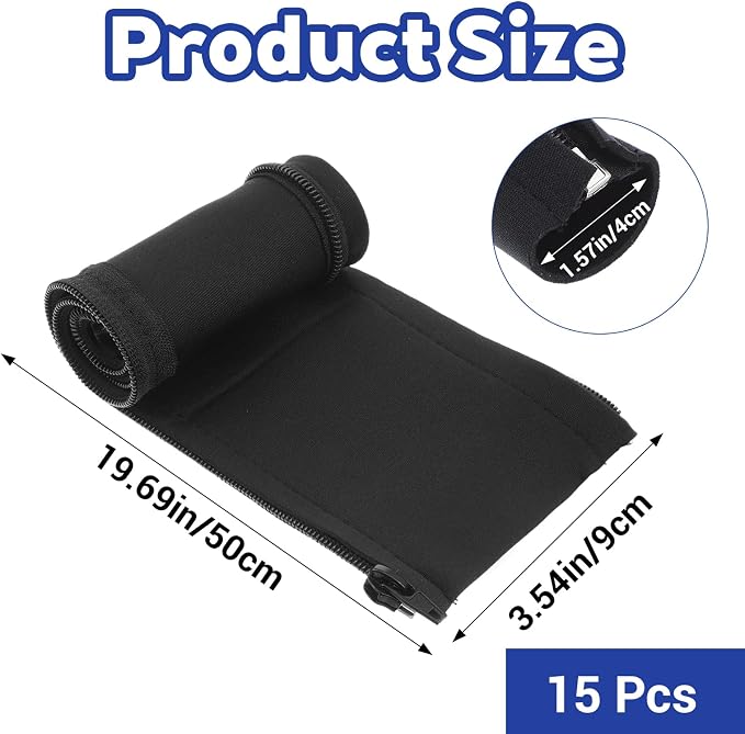 15-Pack Black Cable Sleeve Organizers - Image 2