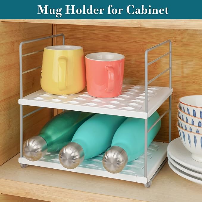 Water Bottle Organizer For Cabinet, Adjustable Tumbler Storage, Expandable - Image 3