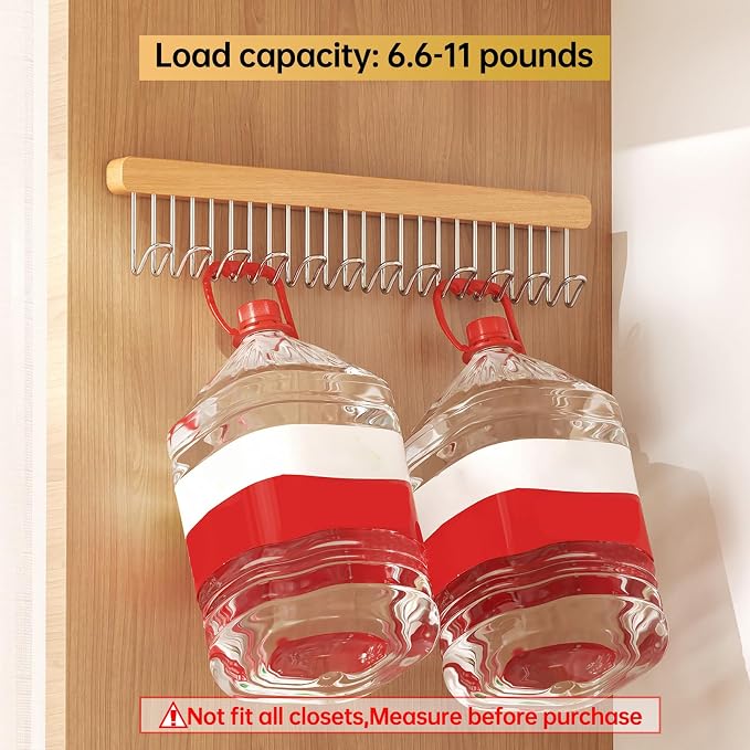2 Pack Closet Valet Rod, Pull Out Belt Hanger - Image 3