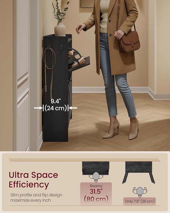 VASAGLE Shoe Storage Cabinet Organizer - Image 4