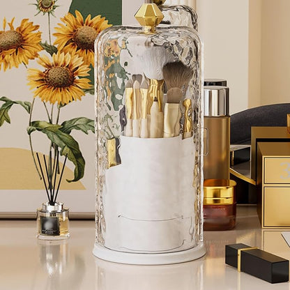 Rotating Makeup Organizer, 360-Degree Clear Cosmetic Case - Image 6