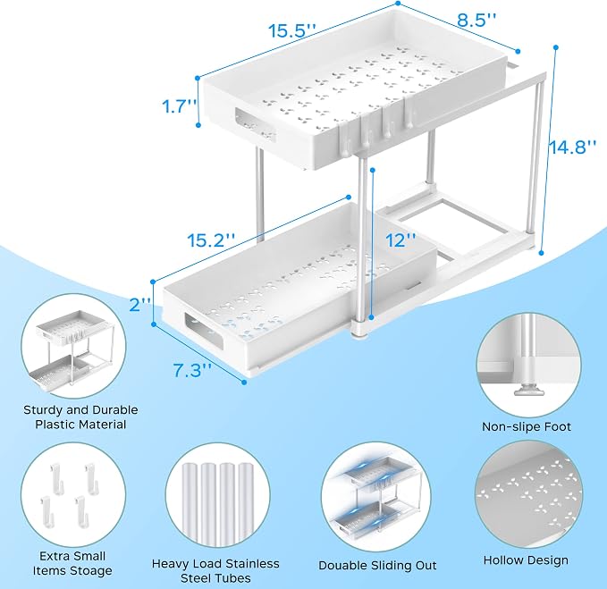 2 Pack Under Sink Organizer - Image 3