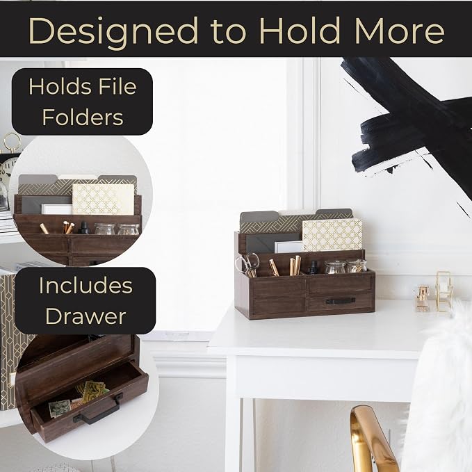 BLU MONACO | Wooden Mail Organizer - Image 4