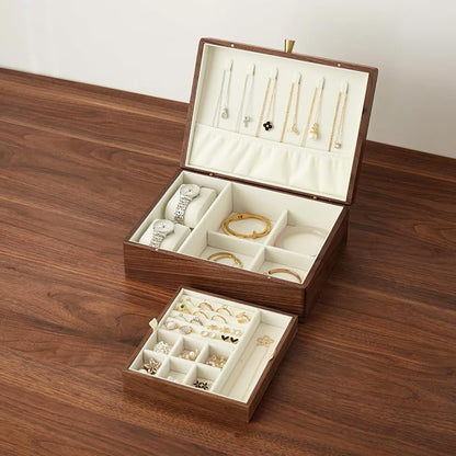 Black Walnut Wood Jewelry Box by THFLSTR