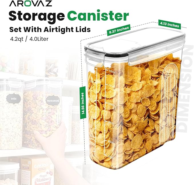 Cereal Containers Storage with Lids - Image 2