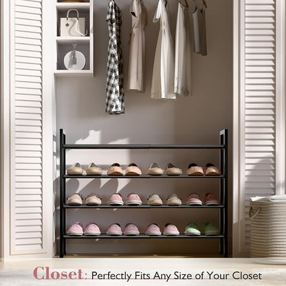 Bumusty 4-Tier Expandable Shoe Rack - Image 2