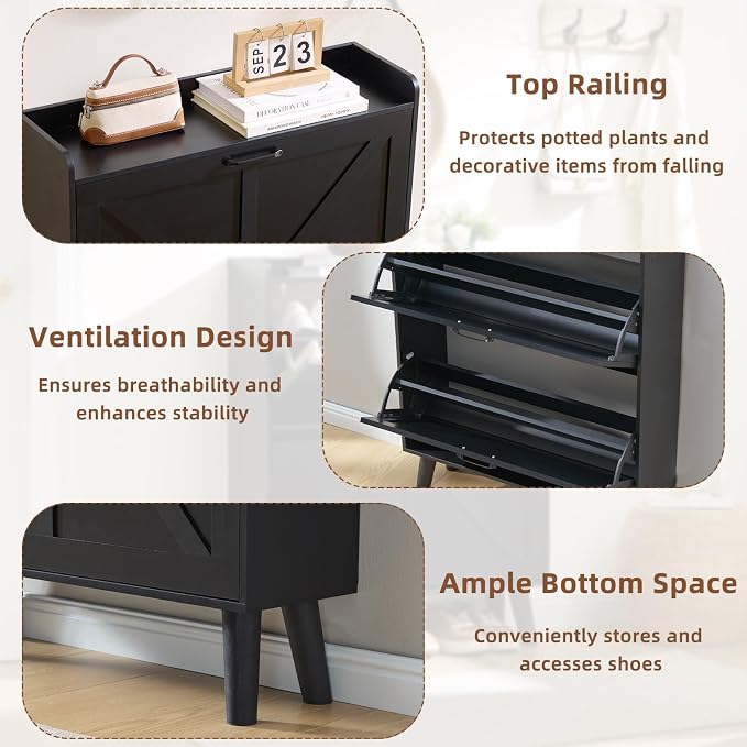 LEYAOYAO Shoe Cabinet Storage for Entryway - Image 4