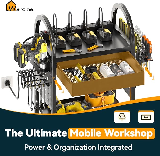 Warome Power Tool Organizer Cart - Image 3