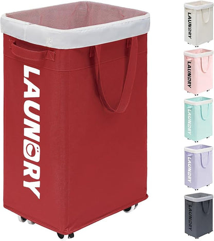 Goodpick Laundry Basket with Wheels, 75L Large Roolling Laundry Basket with by Goodpick