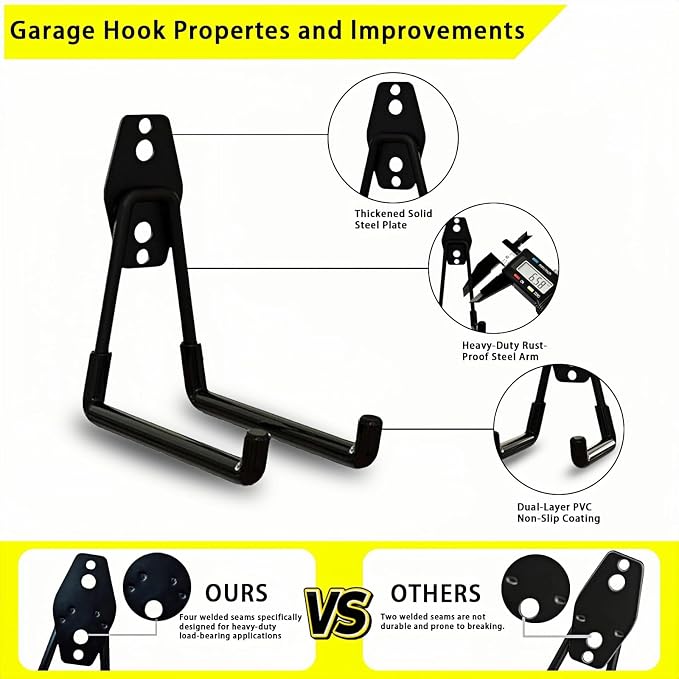 6 Pack Garage Hooks Heavy Duty - Image 3