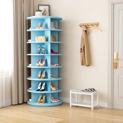 Rotating Shoe Rack 7 Tier Spinning Shoes Organizer Tower - Image 2