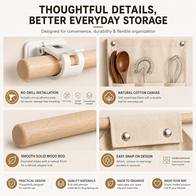No Drill Canvas Wall Organizer - Image 7