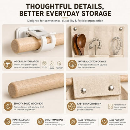 No Drill Canvas Wall Organizer - Image 7