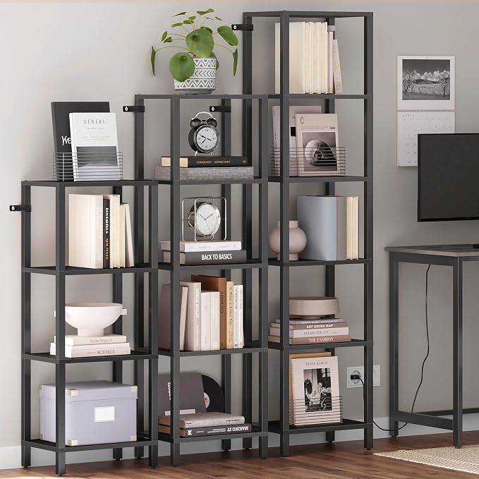 TUTOTAK Bookshelf, 4-Tier Small Narrow Book Shelf - Image 4