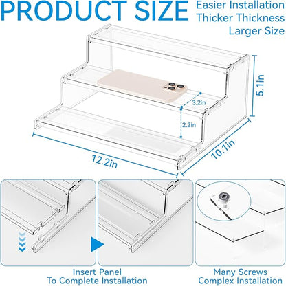 Yieach 3 Tier Acrylic Sands for Display, 12 Inch Perfume Organizer, Cologne - Image 3
