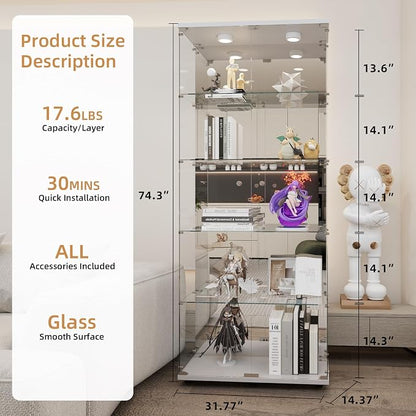 Beauty4U Glass Display Cabinet - Image 2