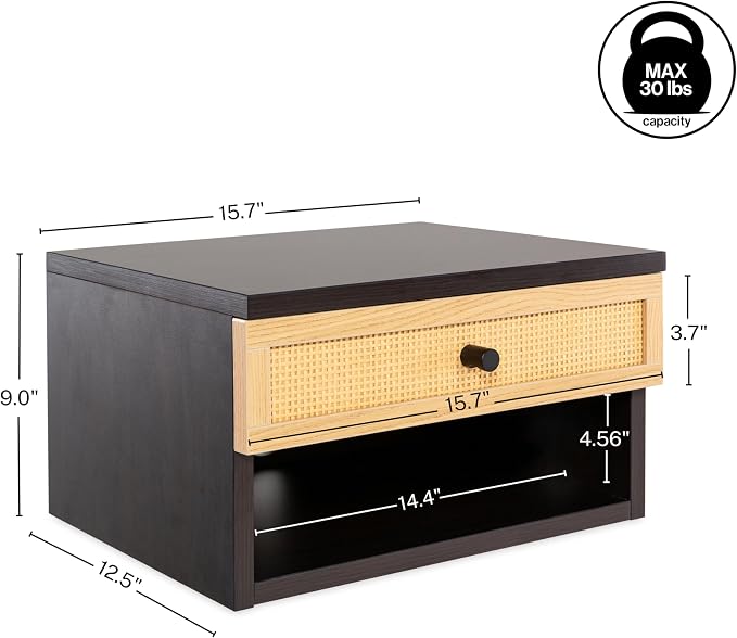 JONATHAN Y NST2000A Celerie 15.71" Mid-Century Modern Floating Wall Mounted - Image 2