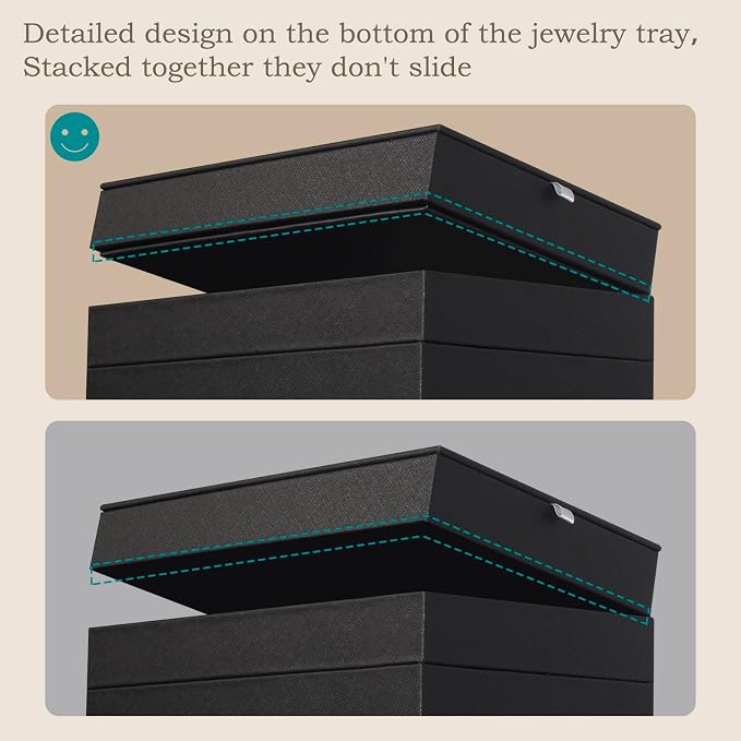 4-Layer Stackable Jewelry Organizer Trays - Image 6