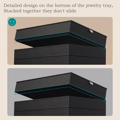 4-Layer Stackable Jewelry Organizer Trays - Image 6