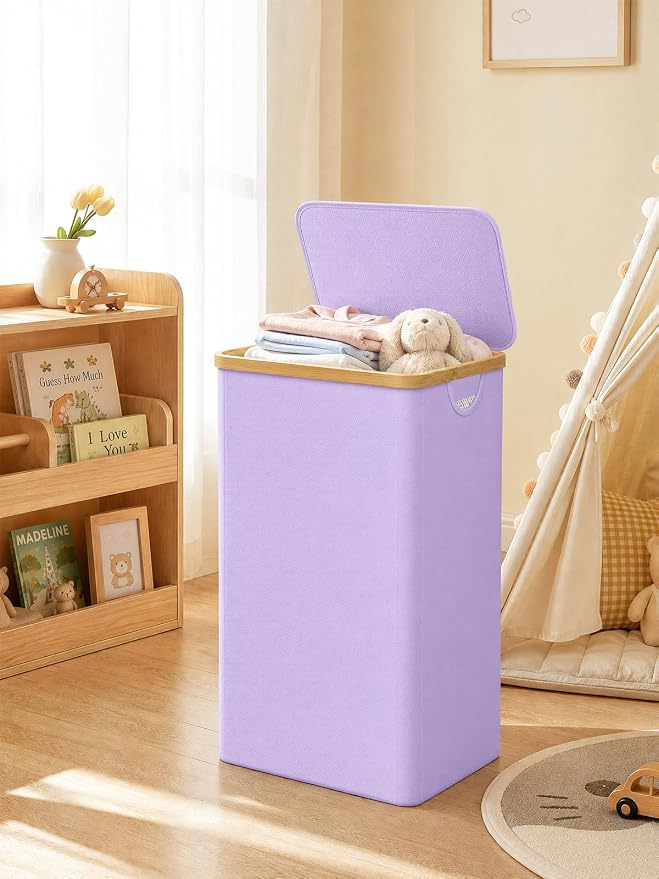 iEGrow Laundry Hamper with Lid, 110L Large Laundry Basket with Removable Bag - Image 9
