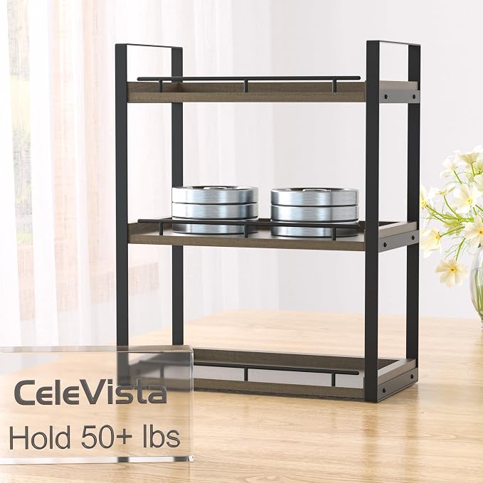 Bathroom Counter Organizer, 3 Tier Wood Countertop Shelf - Image 6