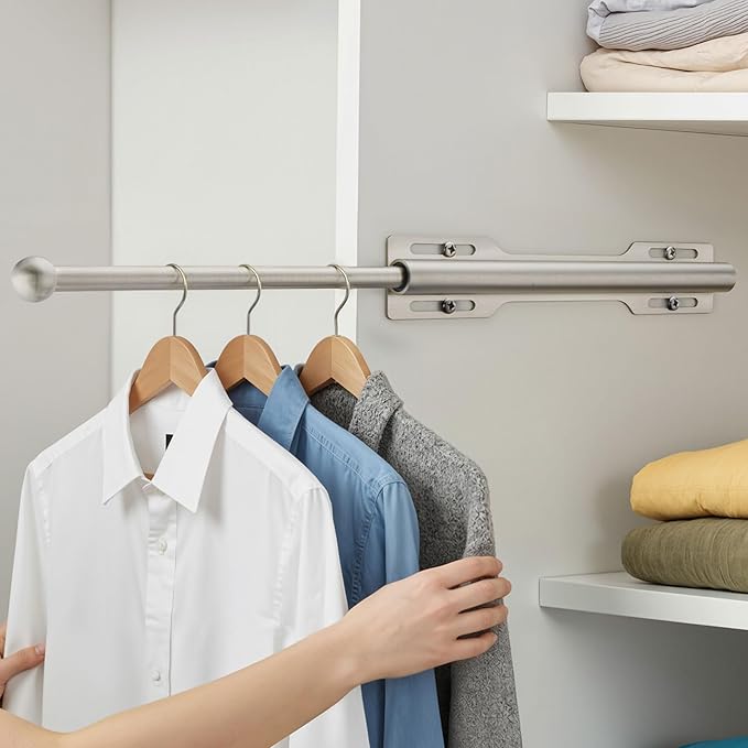 Valet Rod for Closet Pull Out, Rod for Bedroom Laundry Room Bathroom by LOMILD