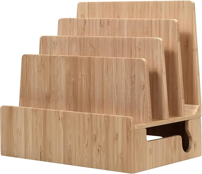 MobileVision Bamboo Charging Station & Multi Device Organizer Slim Version by MobileVision