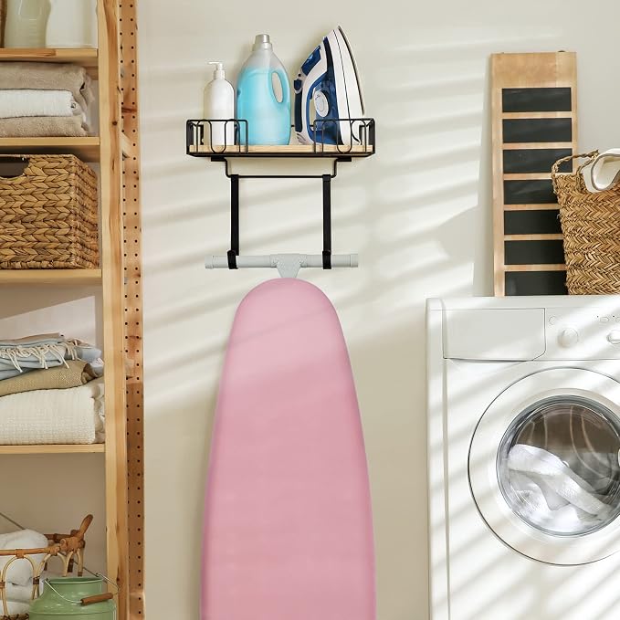 TJ.MOREE Ironing Board Hanger Metal Wall Mount Iron and Ironing Board Holder - Image 8