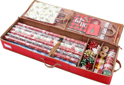 Sattiyrch Gift Wrapping Paper Storage containers, 600D Oxford Fabric Christmas by Sattiyrch