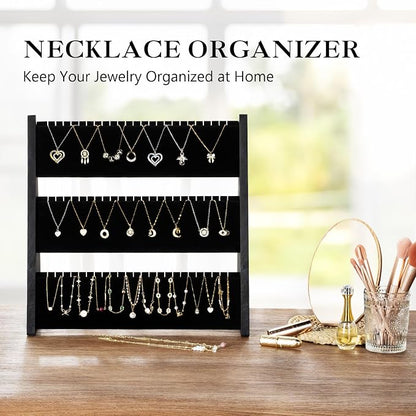 Necklace Organizer, 3-Tier Necklace Holder Jewelry Organizer Stand - Image 6