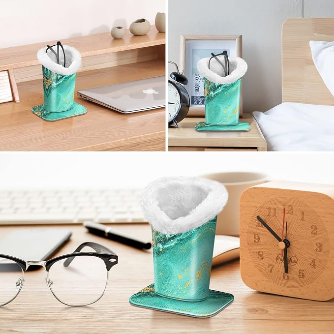 Fintie Plush Lined Eyeglasses Holder, Glasses Stand Case, Anti-scratch Glasses - Image 5