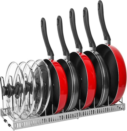 ROOHUA Pot Rack Organizer -Expandable Pot and Pan Organizer by ROOHUA