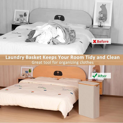 iEGrow 65L Slim Laundry Hamper, Narrow Laundry Basket - Image 3