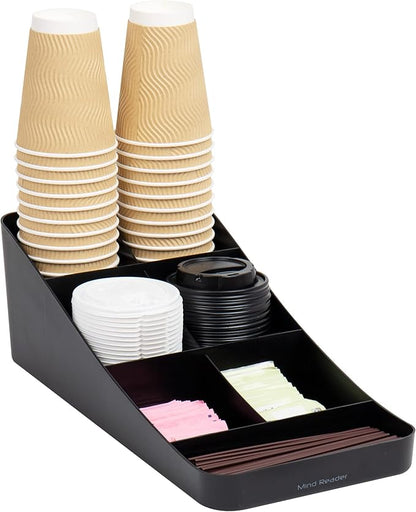 Mind Reader Cup and Condiment Station, Countertop Organizer, Coffee Bar by MindReader
