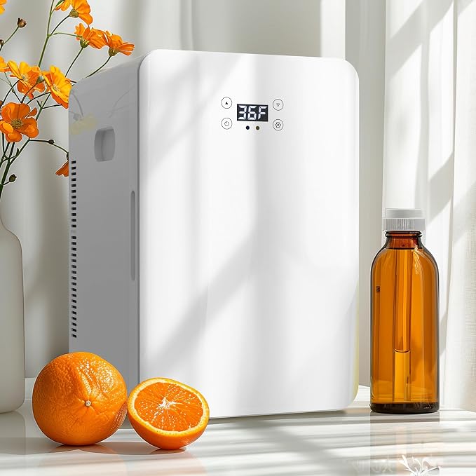 22L/30Cans Mini Fridge for Bedroom, 12v DC Portable Cooler & Warmer, Mini by Kikihouse