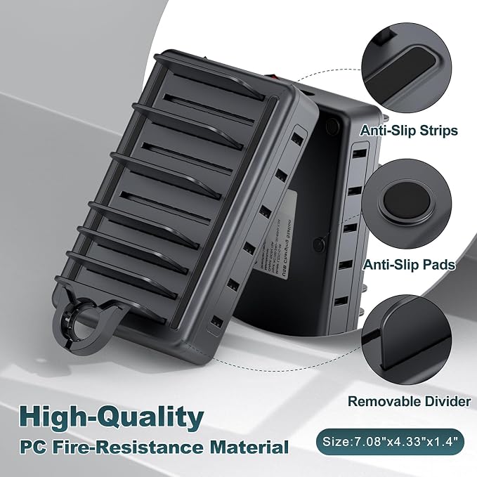 Charging Station for Multiple Devices, 6 in 1 Charger Station Multiple Charging - Image 7