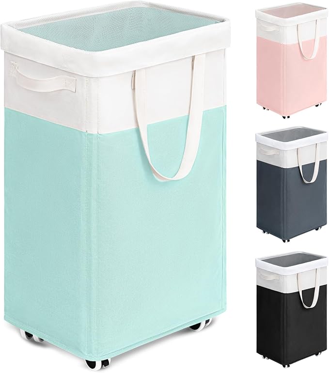 Goodpick Laundry Basket with Wheels, 75L Laundry Hamper with Wheels, Large by Goodpick
