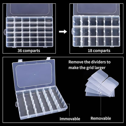 2 Pack Clear Bead Organizer Tackle Box - Image 4